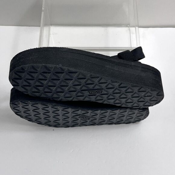 Teva Sandals Womens Size 9 Black Platform Flatform Thong Ankle Strap 1008843 - Picture 6 of 11